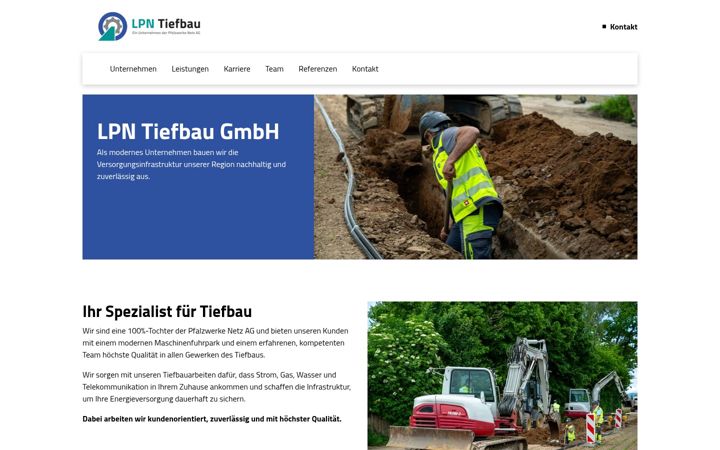 Screenshot of lpn-tiefbau.de