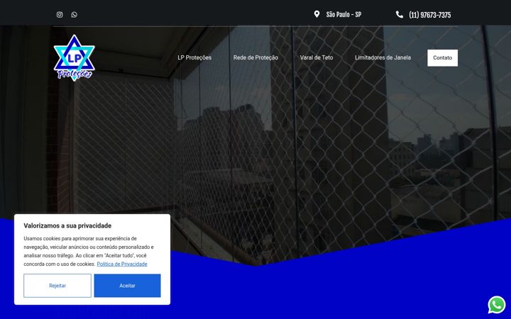 Screenshot of lpprotecoes.com.br