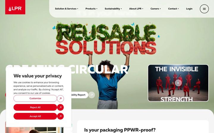 Screenshot of lpr.eu