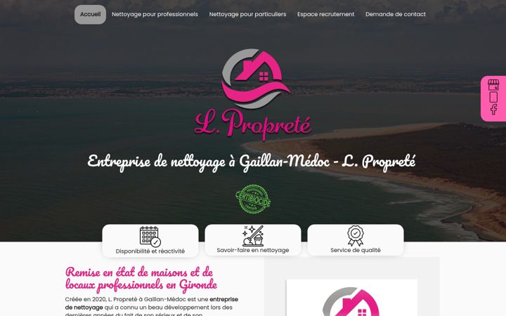 Screenshot of lproprete.fr