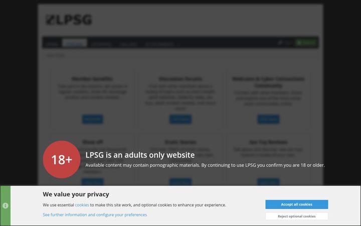 Skjermbilde av lpsg.com