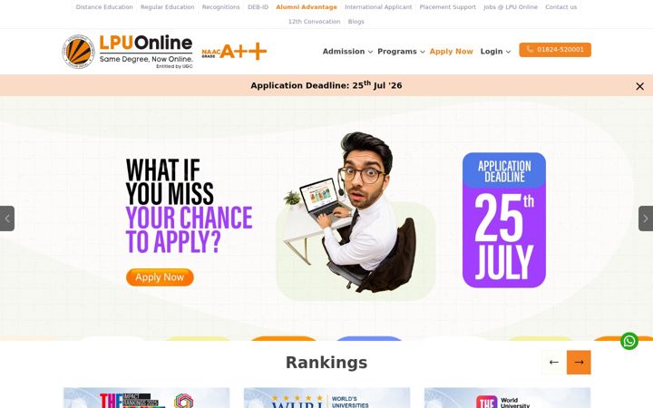 Screenshot of lpuonline.com