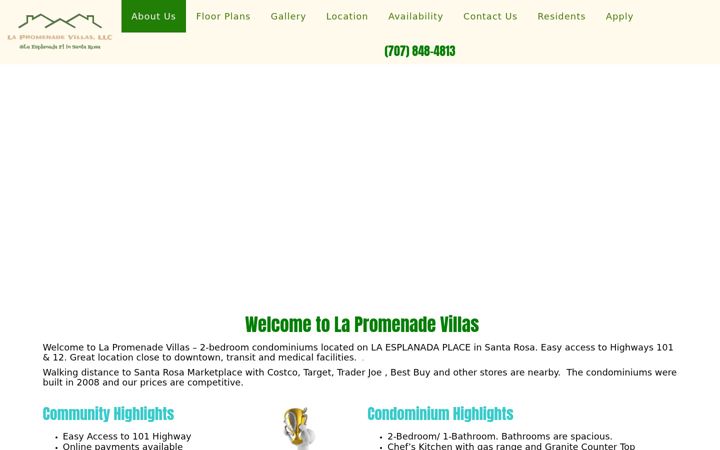 Screenshot of lpvillas.com