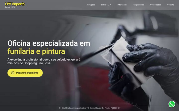 Screenshot of lpvimports.com.br