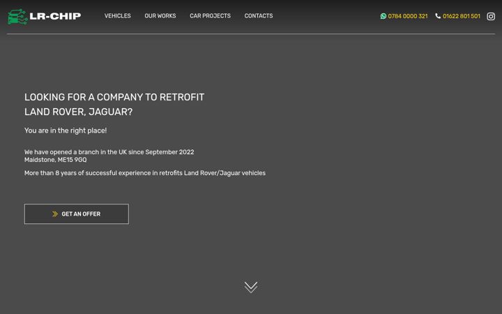 Screenshot of lr-chip.co.uk
