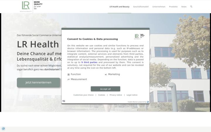 Screenshot of lr-health-and-beauty.de