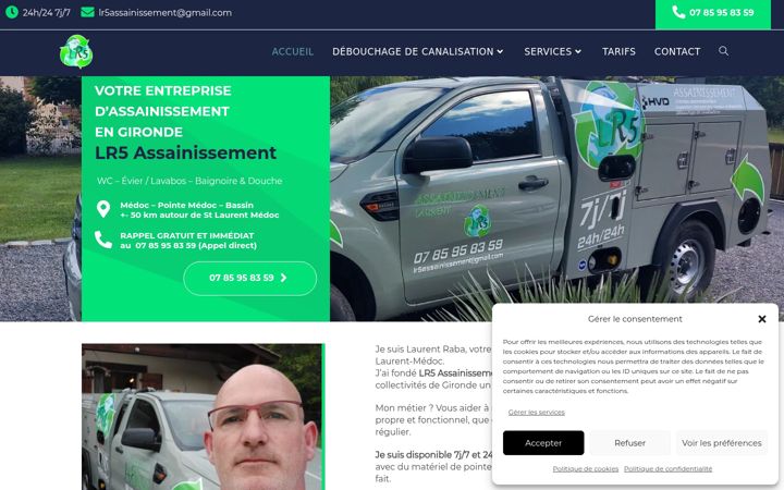 Screenshot of lr5assainissement-medoc.fr