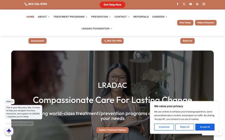 Screenshot of lradac.org