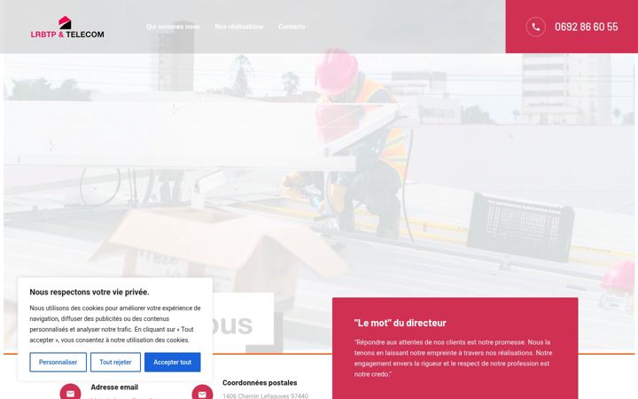 Screenshot of lrbtp.fr