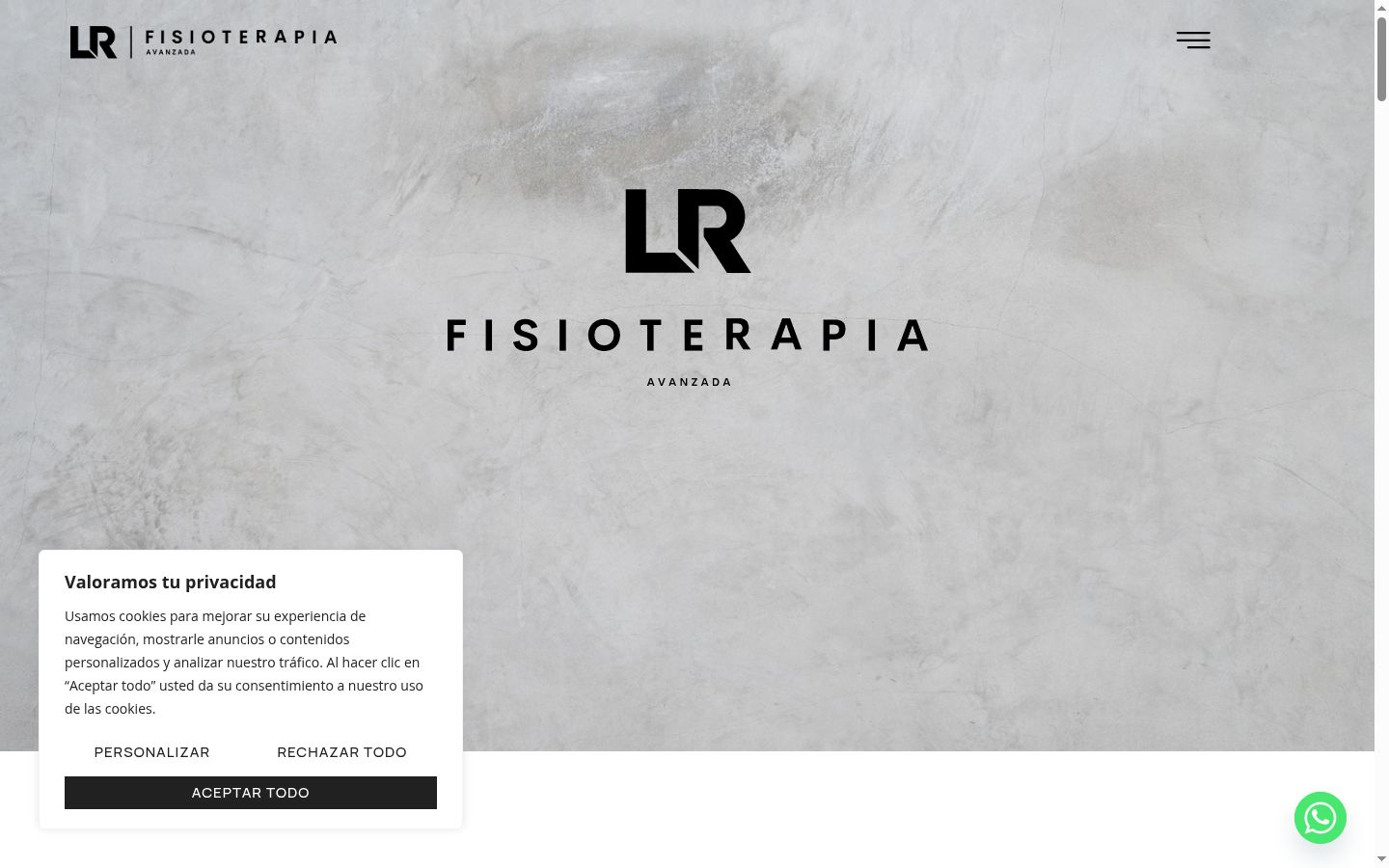 Captura de ecrã do banner de consentimento apresentado antes de qualquer interação