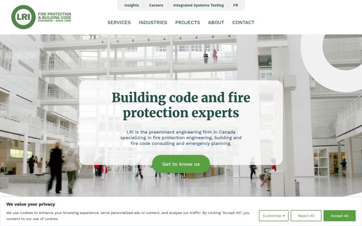 Screenshot of lrifire.com