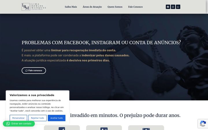 Screenshot of lrmadvocacia.com