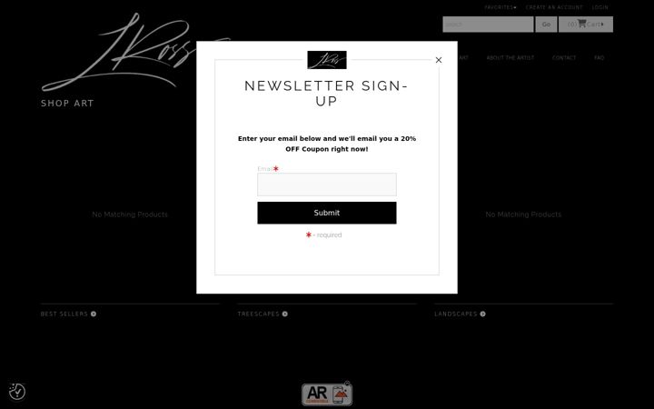 Screenshot of lrossphotography.com