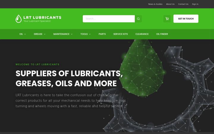 Screenshot of lrtlubricants.co.uk