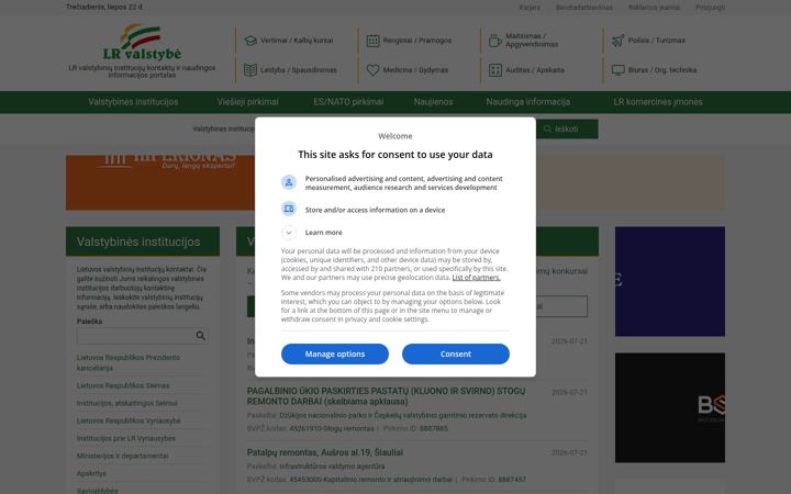 Screenshot of lrvalstybe.lt