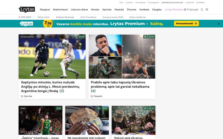 Screenshot ta' lrytas.lt