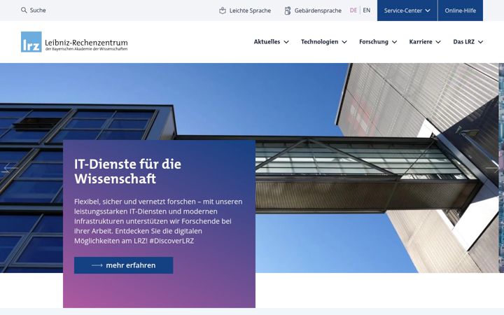 Screenshot ta' lrz.de