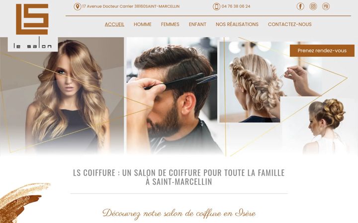 Screenshot of ls-coiffures.fr
