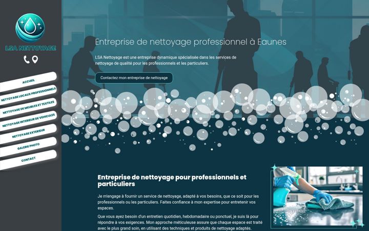 Screenshot of lsa-nettoyage.fr