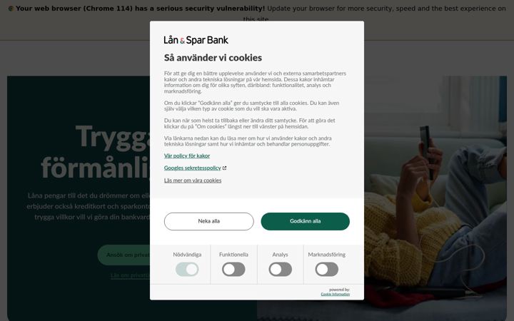 Screenshot of lsb.se