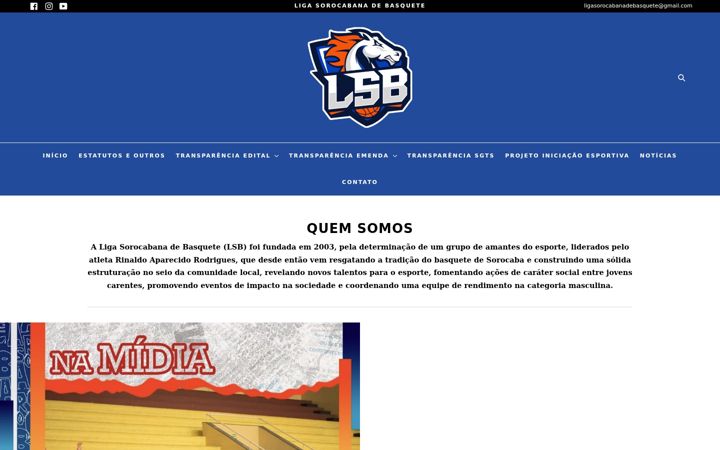 Screenshot of lsbasquete.com.br