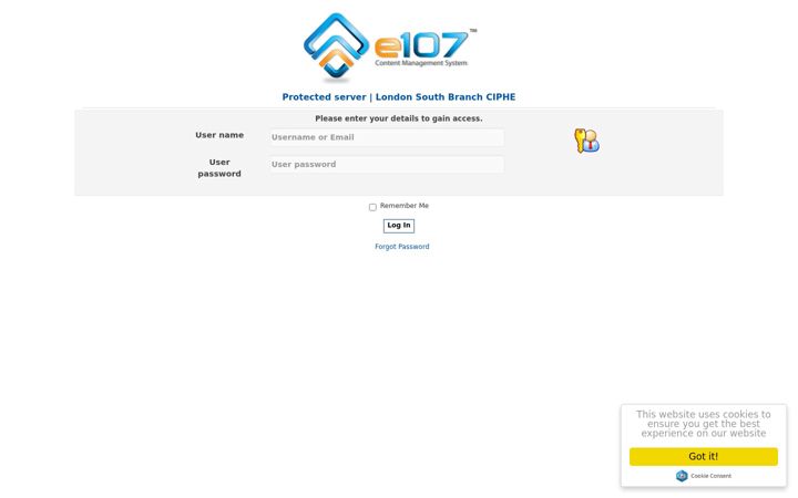 Screenshot of lsbciphe.org.uk