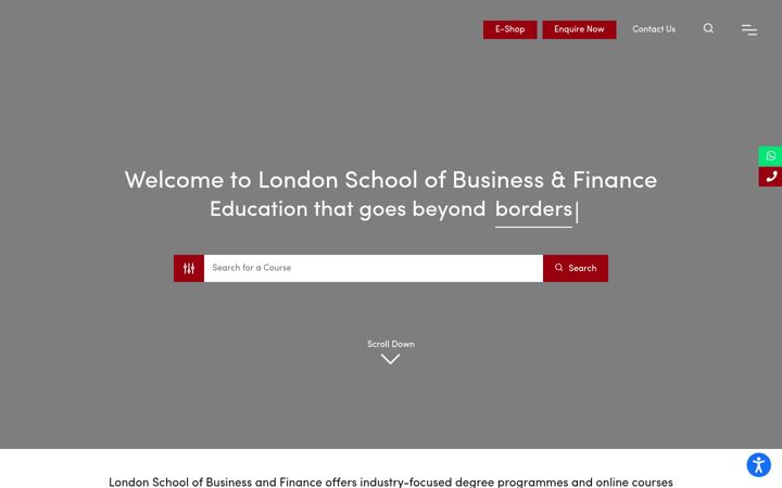 Screenshot of lsbf.org.uk