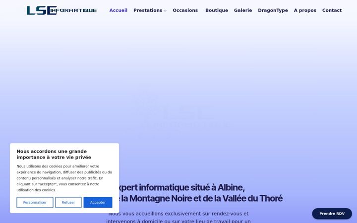 Screenshot of lscinformatique.fr