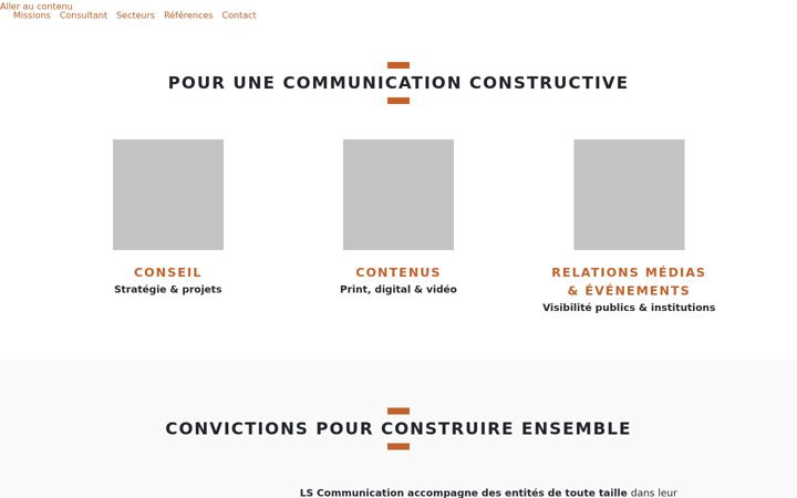 Screenshot of lscommunication.fr