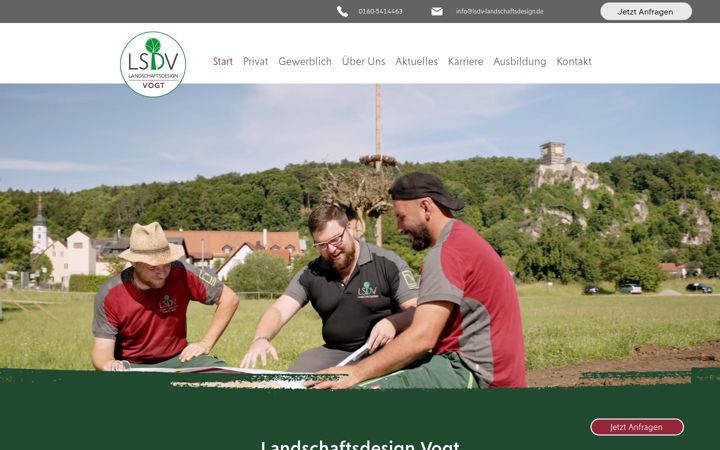 Screenshot of lsdv-landschaftsdesign.de
