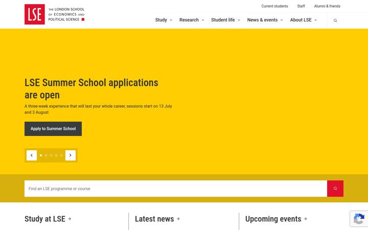 Screenshot of lse.ac.uk