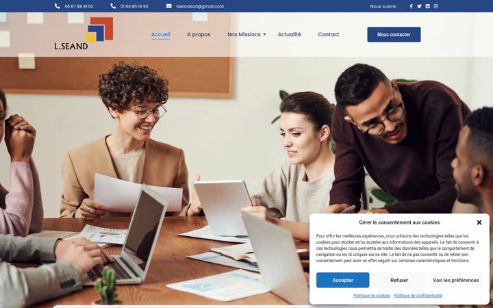 Screenshot of lseand.fr