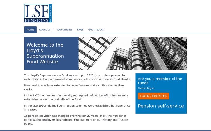 Screenshot of lsf.org.uk