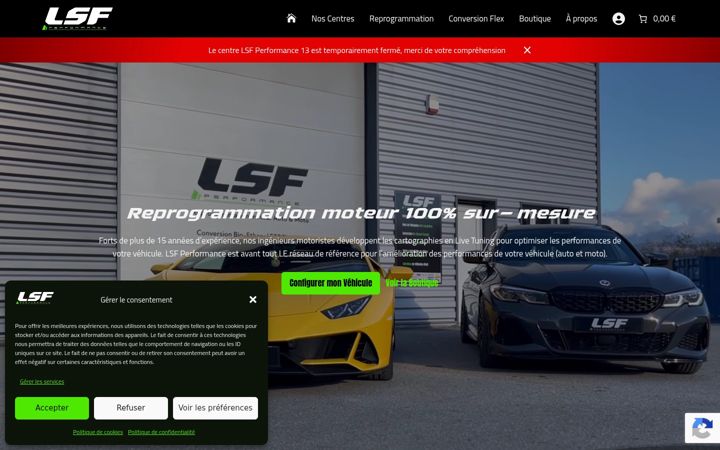 Screenshot of lsfperformance.com