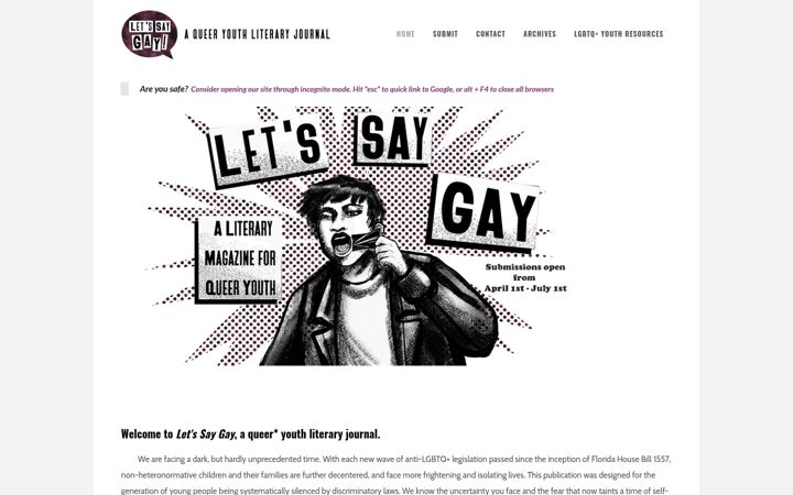 Screenshot of lsglitjournal.com