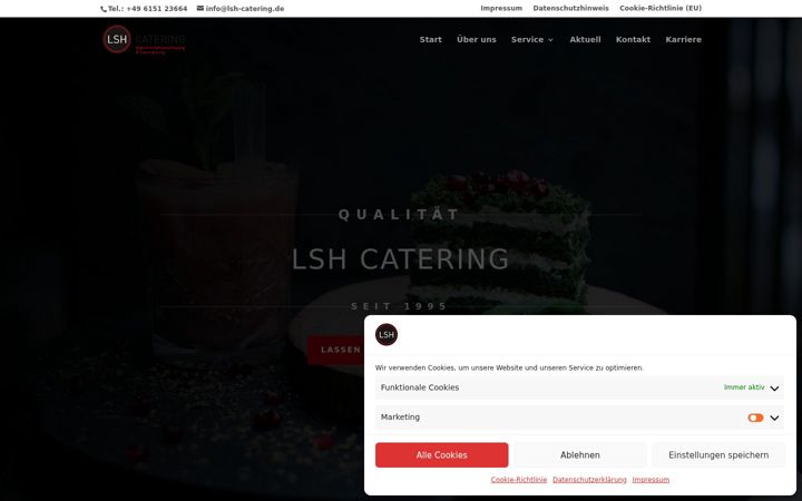Screenshot of lsh-catering.de