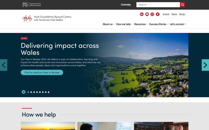 Screenshot of lshubwales.com