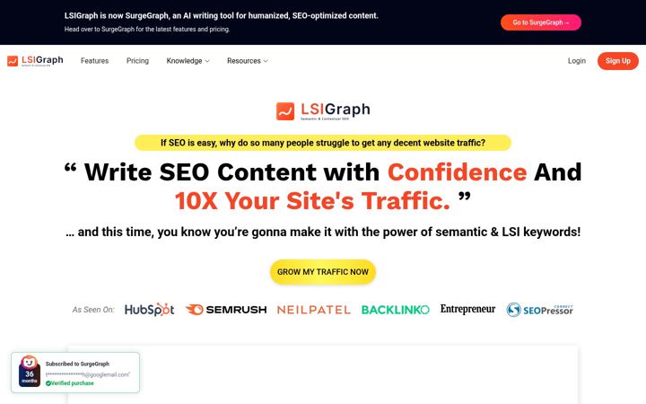 Screenshot of lsigraph.com