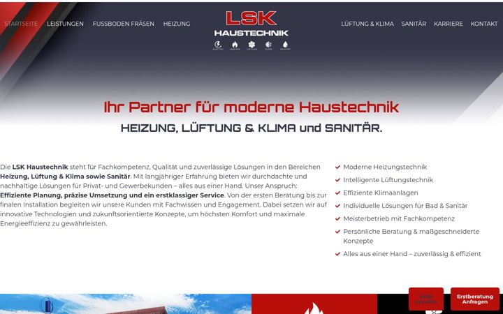 Screenshot of lsk-haustechnik.de