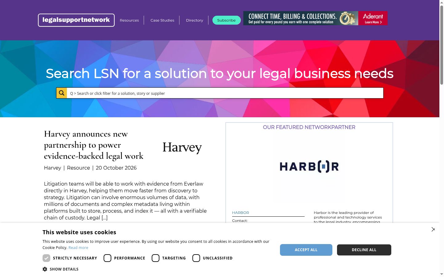 Screenshot of the consent banner shown before any interaction