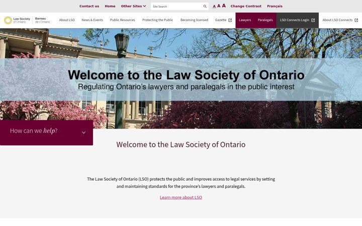 Screenshot of lso.ca
