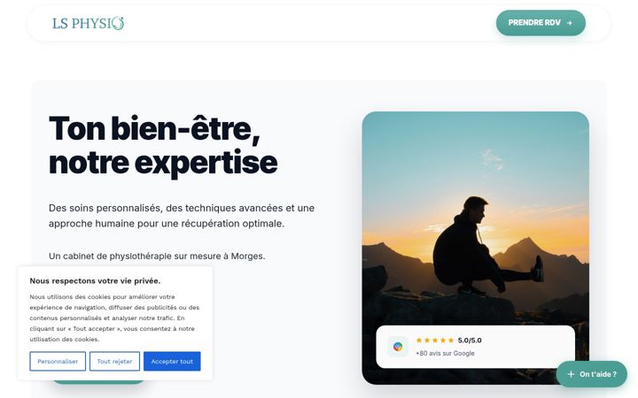 Screenshot of lsphysio.ch