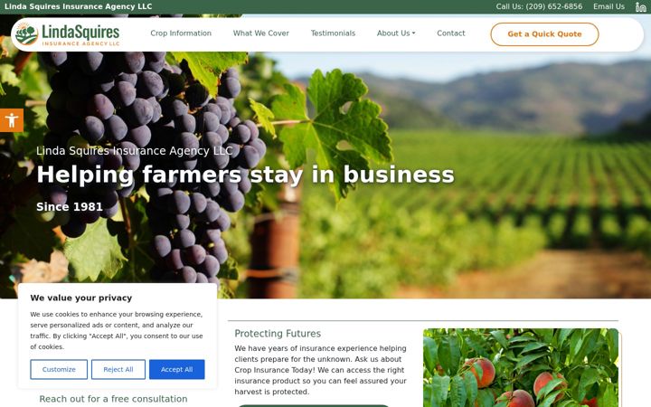 Screenshot of lsquirescropinsurance.com
