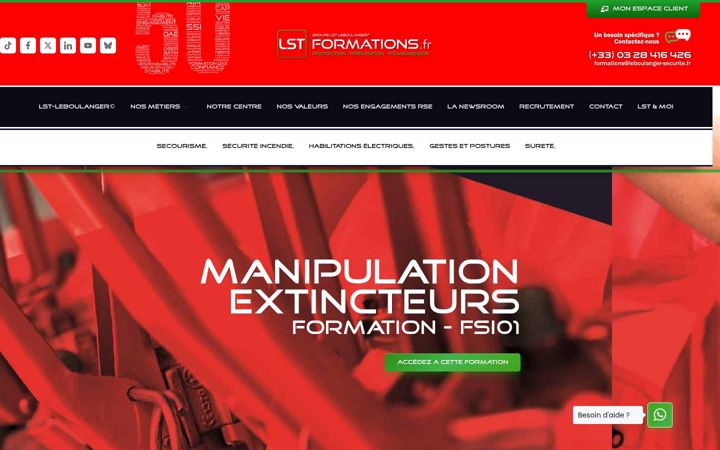 Screenshot of lst-formations.fr