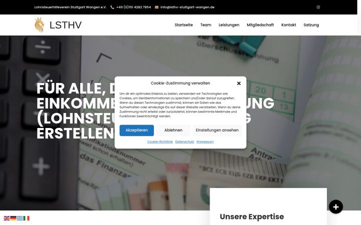Screenshot of lsthv-stuttgart-wangen.de