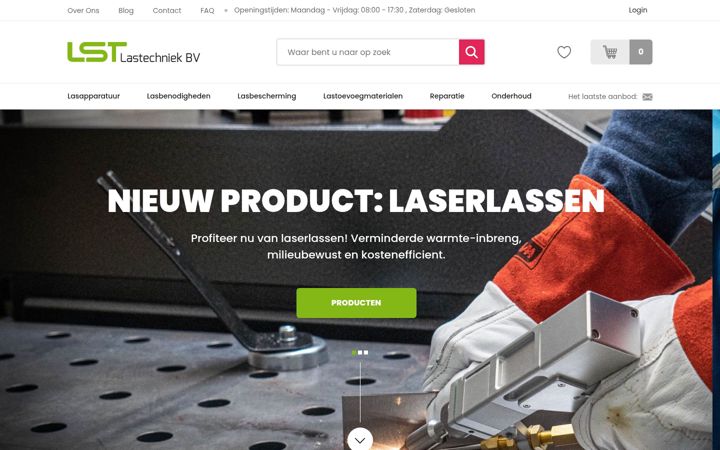 Screenshot of lstlastechniek.nl