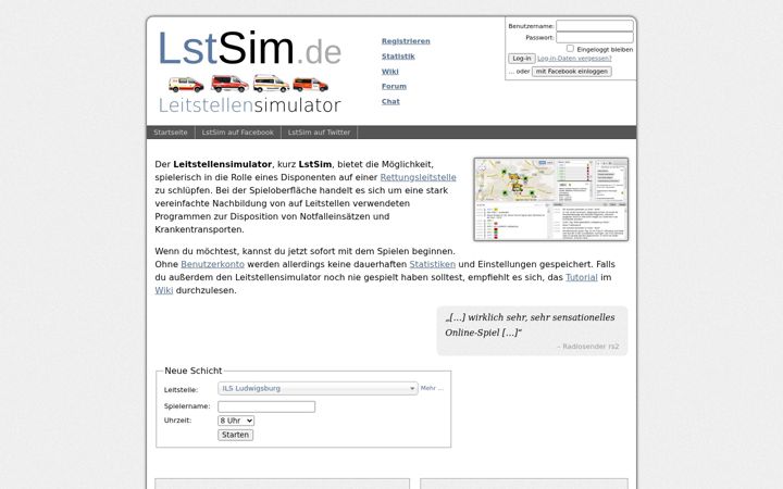 Screenshot of lstsim.de