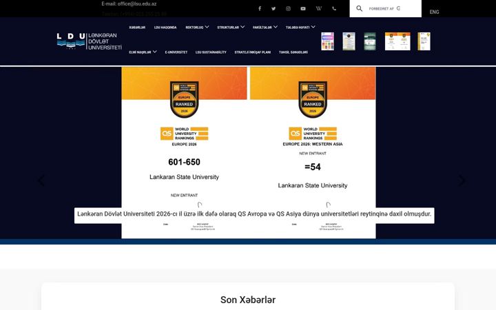 Screenshot of lsu.edu.az