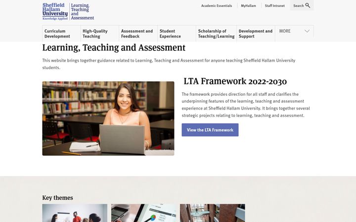 Screenshot of lta.shu.ac.uk