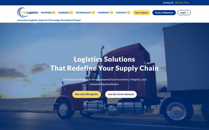 Screenshot of ltblogistics.com